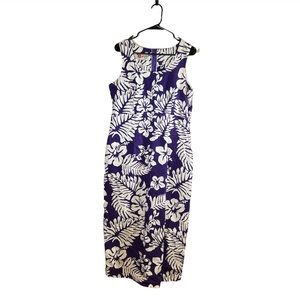 Vintage Hilo Hattie Hawaiian Maxi Sleeveless Dress